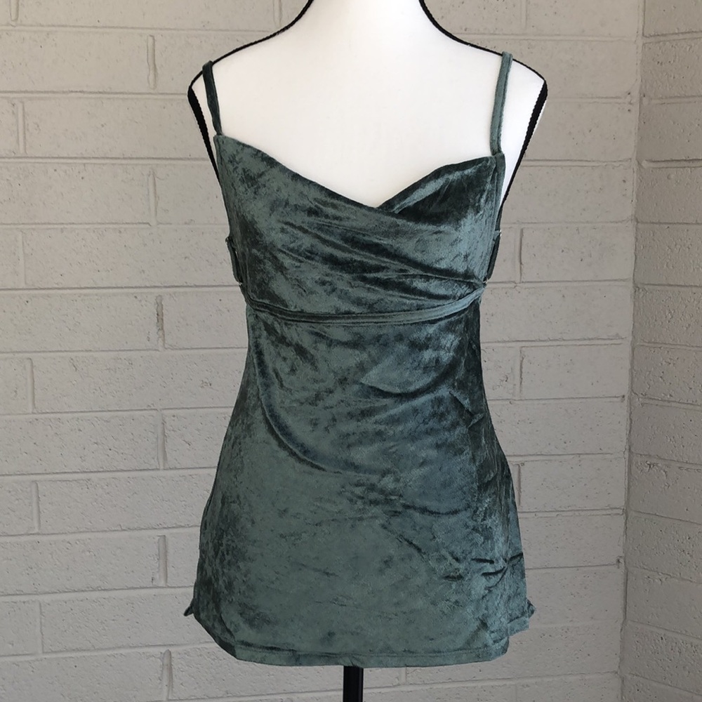 NWT Free People Intimately All Night Velvet Tunic in Evergreen, XS - Picture 4 of 11